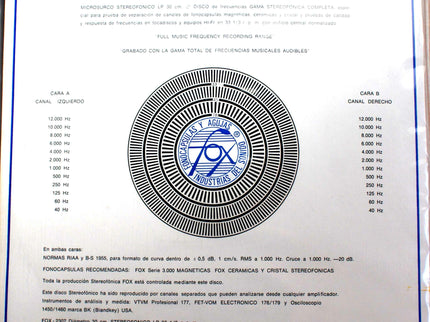 Fox 2307 testplaat 4063 12-frequenties.