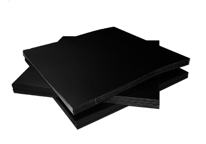 502110P 50Pak LP-buitenhoes 12" karton zwart dicht.