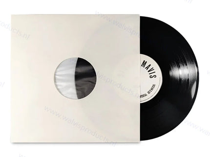 502123P 50pak 78rpm/10" buitenhoes karton wit met label-openingen