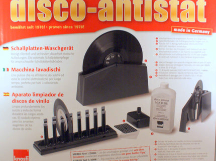 Knosti DiscoAntistat platenwasser + QSA vinylcleaner.