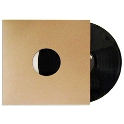 502122 78rpm/10" buitenhoes karton bruin met label-openingen.