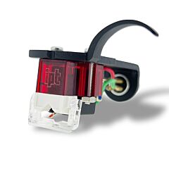 Jico Impact Nude 78023 High-output MM DJ-cartridge on Black Headshell