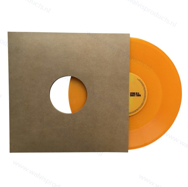 502122P 50pak 78rpm/10" buitenhoes karton bruin met label-openingen.