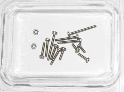 Thorens/Lenco RVS cartridge bolts & nuts, M2, 14pcs.